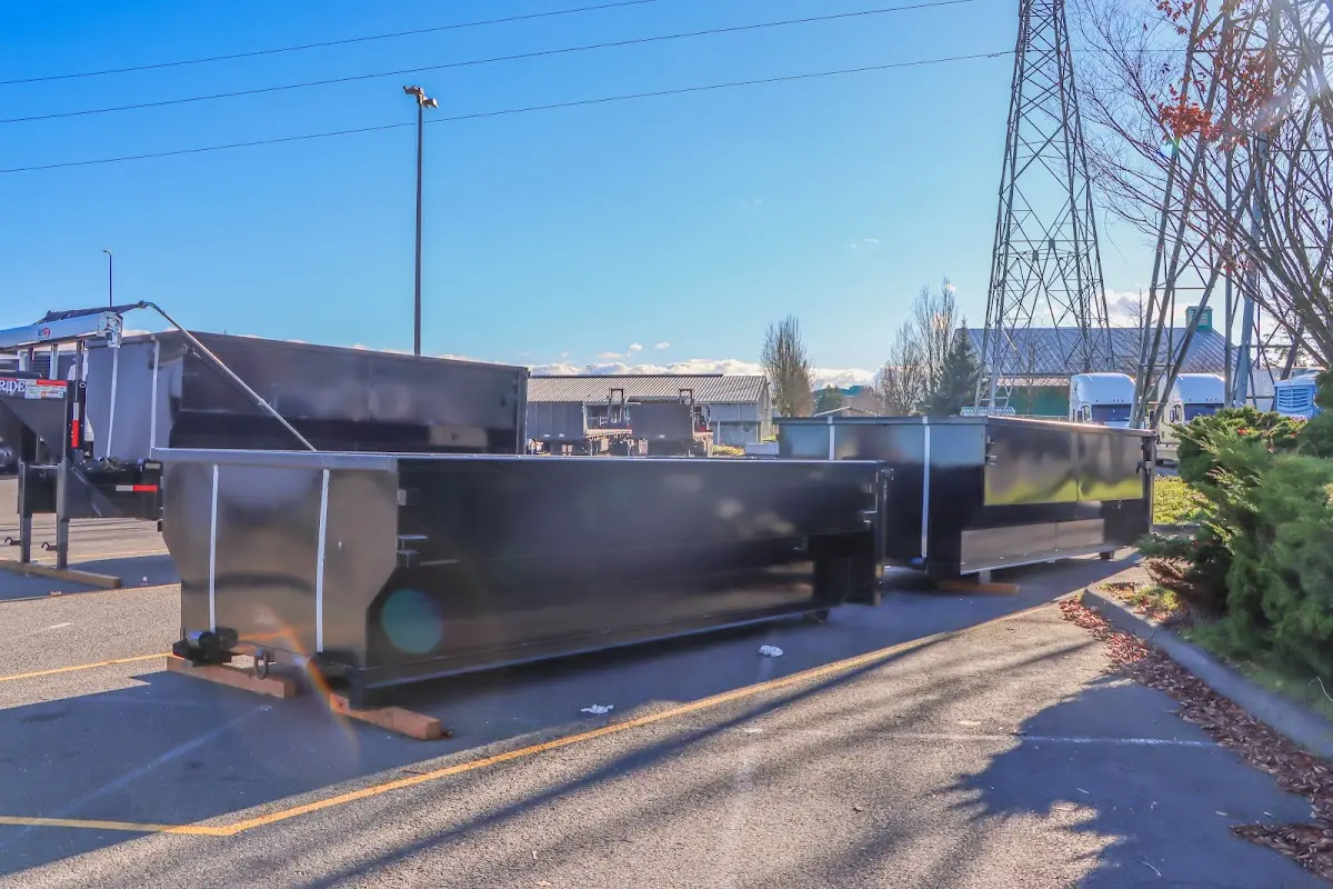 Roll-off dumpster ready for waste disposal at job site for Construction Dumpster Rental in Kaysville